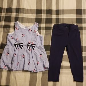 Baby girl sleeveless top set